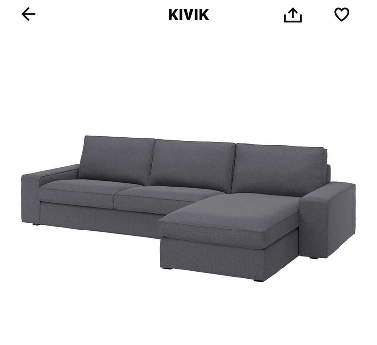 Sofá L Ikea Kivik