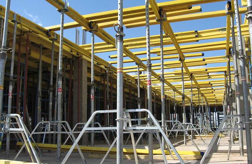 Опалубка для монолитного перекрытия. Леса строительные фасадные.