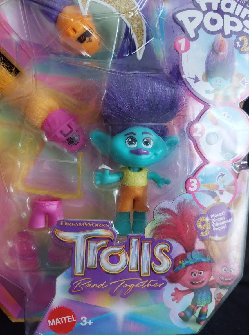 lalka figurka trolls hair pops mruk mettel nowa