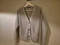 Sweter XS LAGER 157 kardigan sweterek szary bluzka bluzeczka