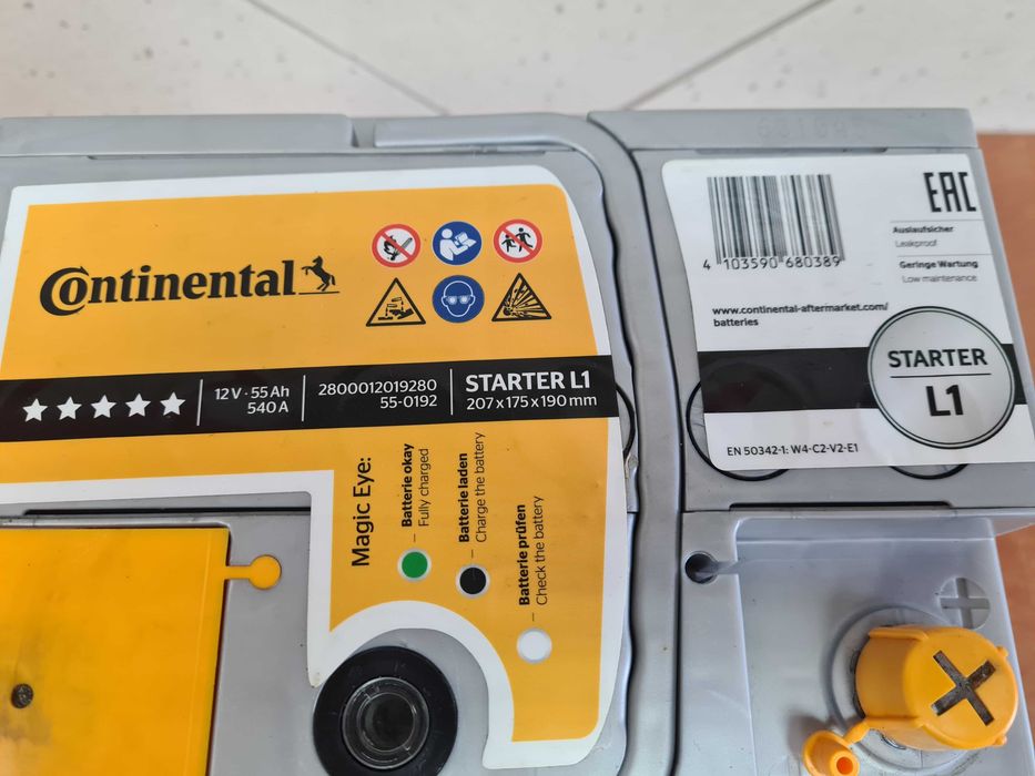 Warszawa - Akumulator Continental 12V 55Ah / 540A - Klasa Premium L2