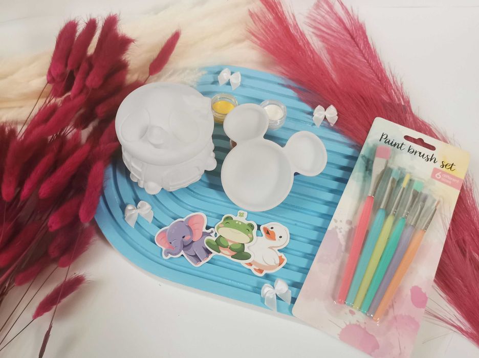 Zestaw kreatywny | z gipsu | MYSZKA | DOMEK SMERFÓW