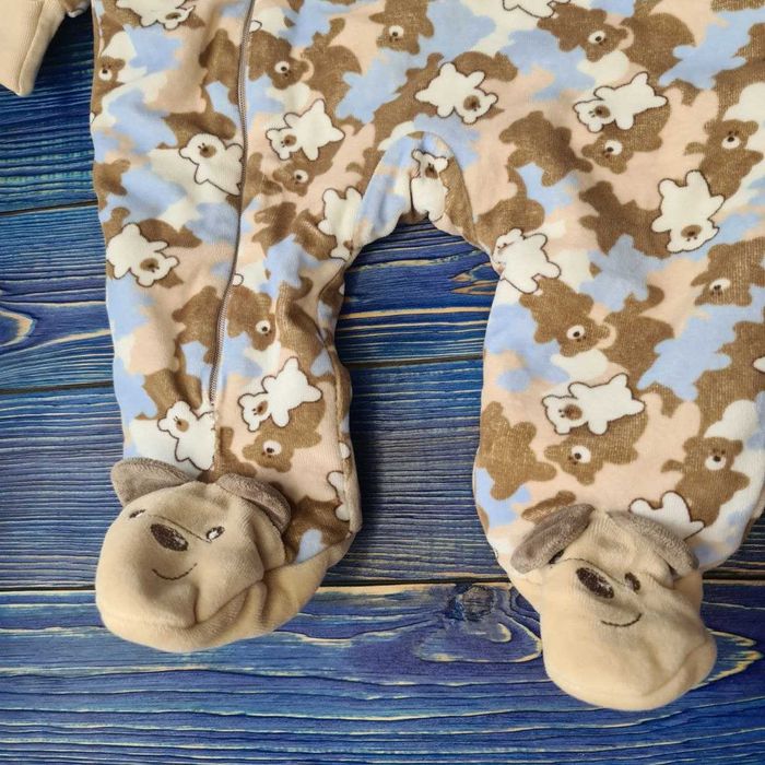 Теплий комбінезон чоловічок з капюшоном на 6-9 місяців бу