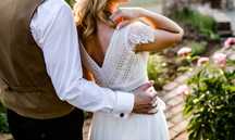 Suknia ślubna boho 34 xs muślin gipiura ariamo bridal ivory delikatna