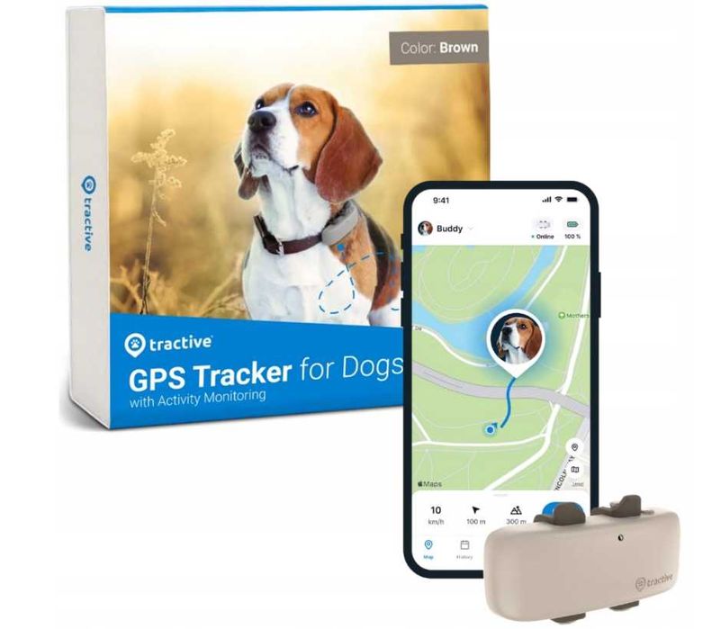 Lokalizator TRACTIVE GPS DOG 4 LTE /4G Beżowy