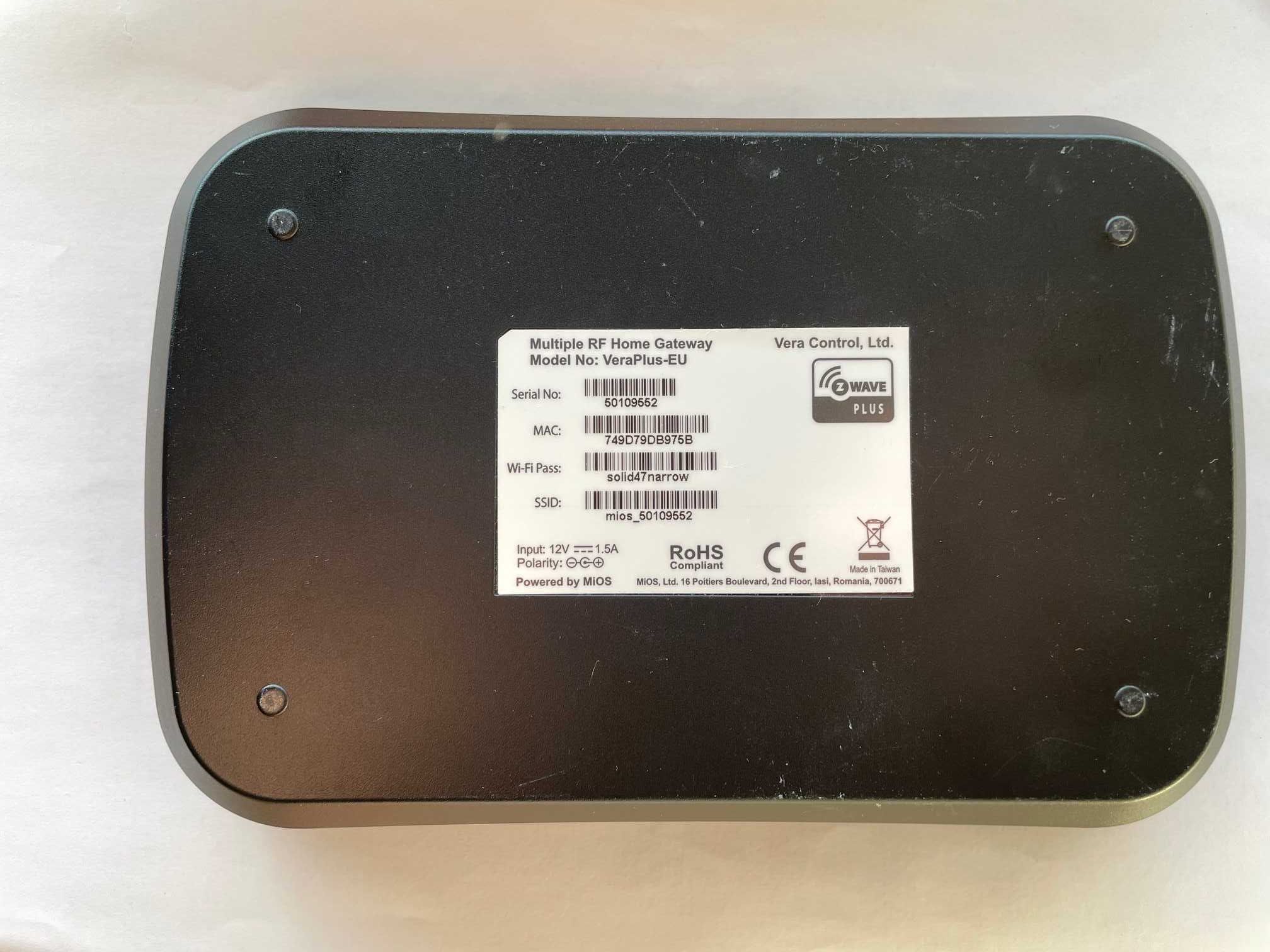 Gateway Vera Plus EU Zwave