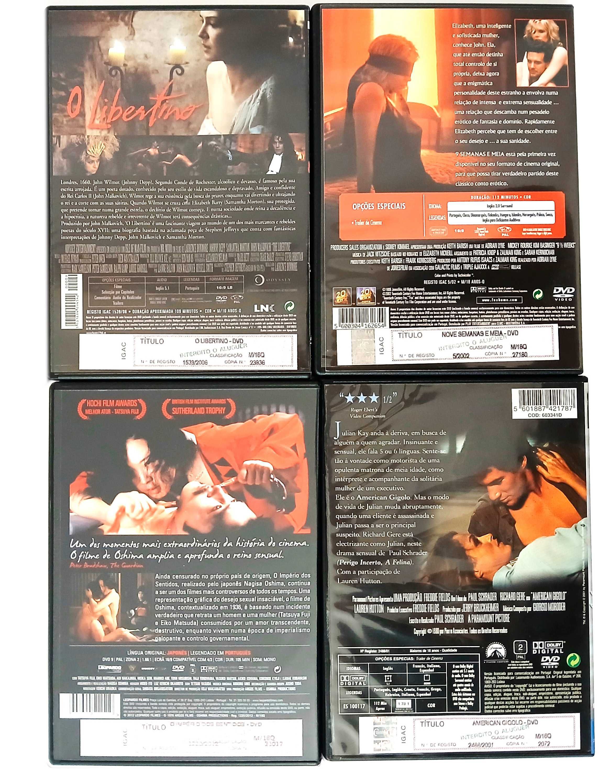 Pack 4 DVDs filmes clássicos