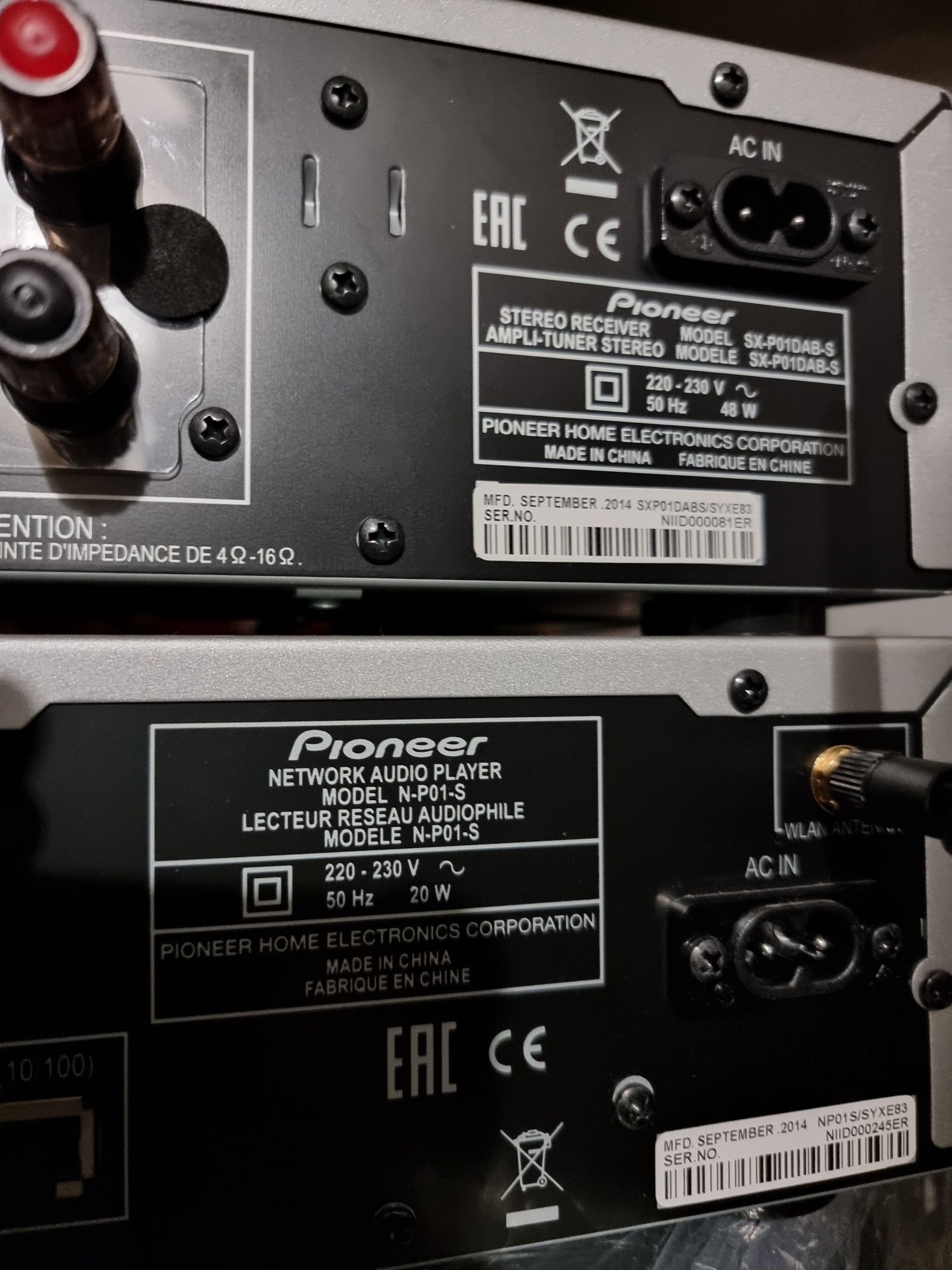 Минисистема Pioneer P02-K S-P01-LR/XN-P02-K Bluetooth WiFi Internet
