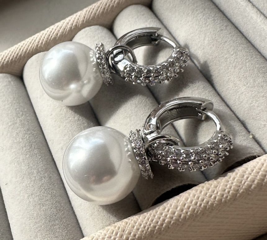 Новые в стиле  Mikimoto серёжки,серьги с жемчугом трансформер