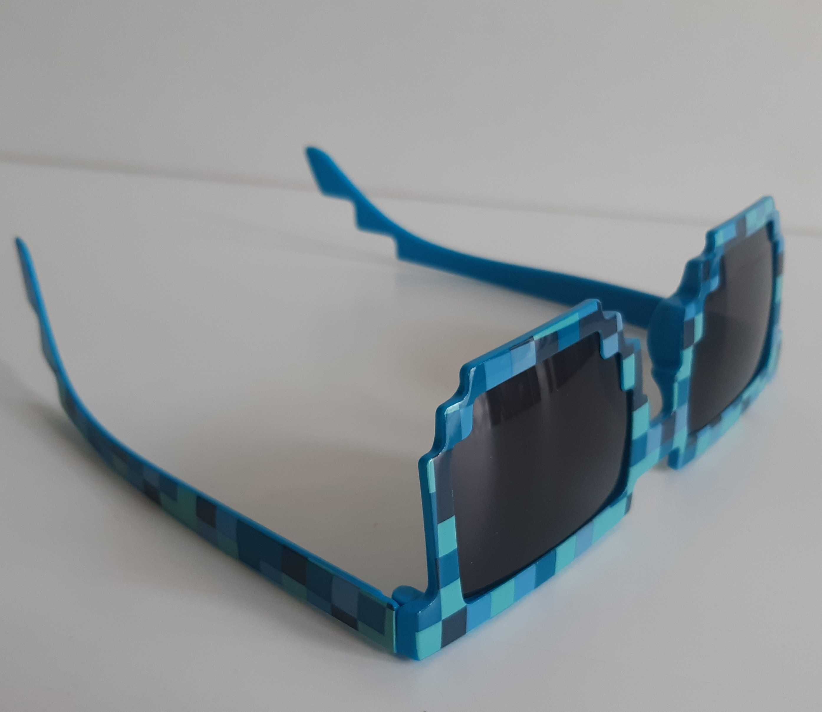 Óculos de Sol Novos Estilo Retro Xadrez Tons Azul Plástico