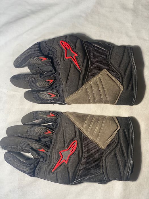 Luvas Alpinestars SHORE Black Red Motorcycle Gloves