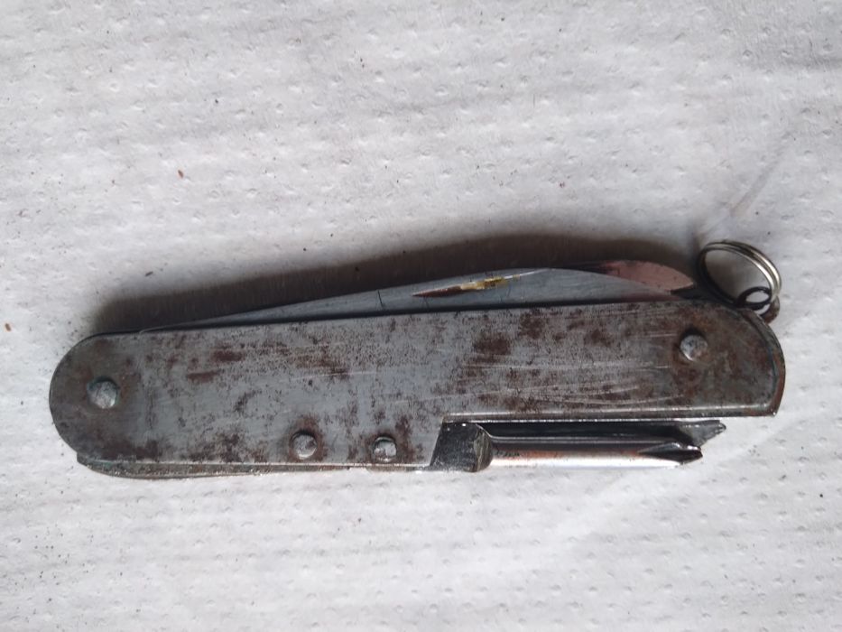 Stary scyzoryk wielofunkcyjny nóż składany Prl