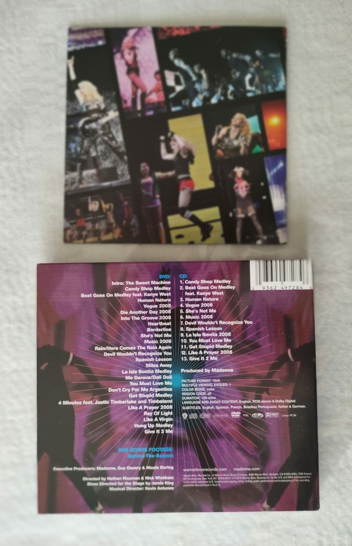 CD + DVD  Madona  -  Sticki & Sweet Tour