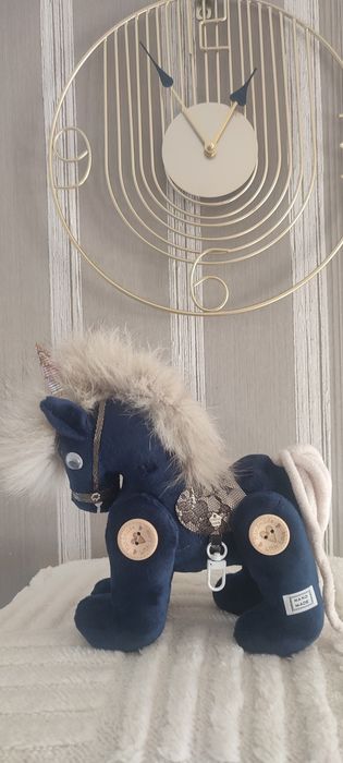 Konik maskotka handmade granatowy