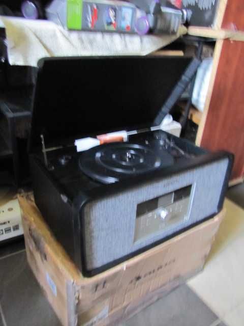 Wieża stereo + gramofon styl retro drewno AUNA Bella Ann