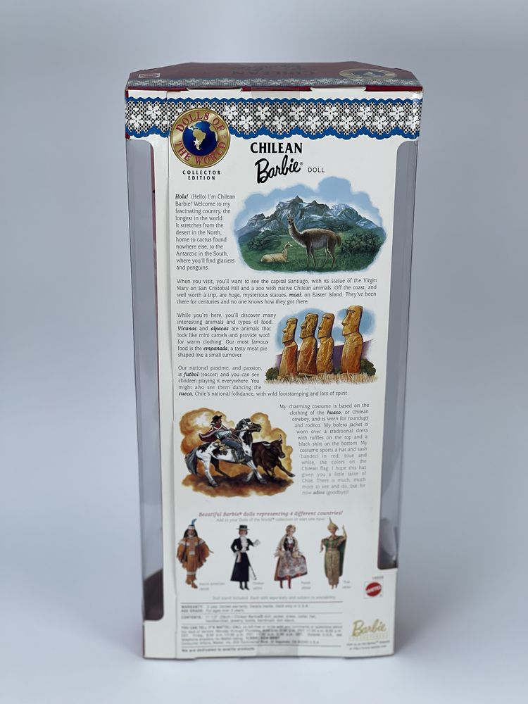 Chilean Barbie Dolls Of The World Collectors Edition 1997