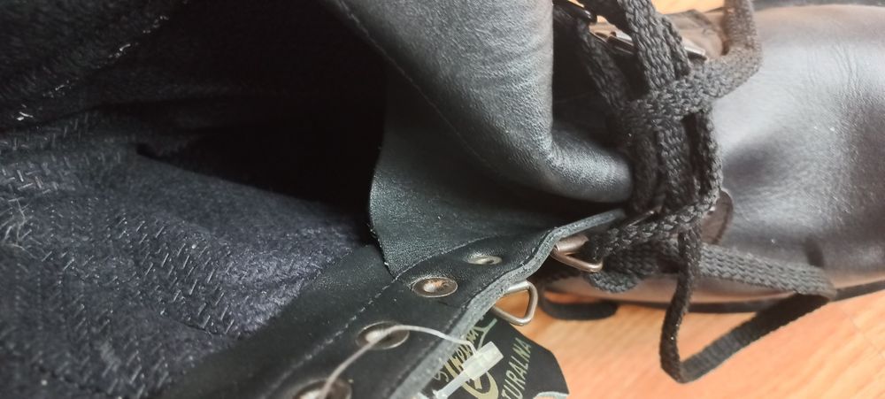 Skórzane TRAPERY GLANY buty obuwie nowe