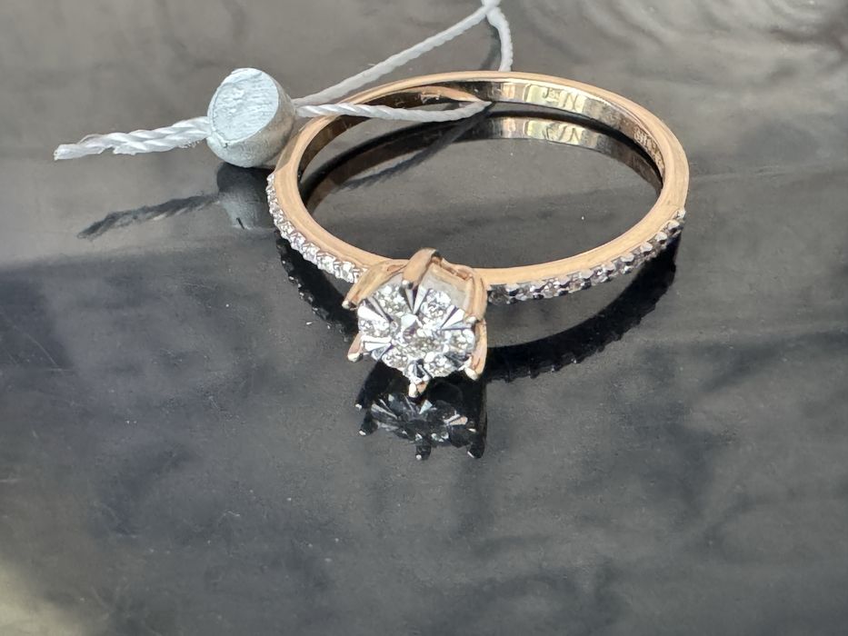 Золотое кольцо с бриллиантами 585 проба распродажа акция