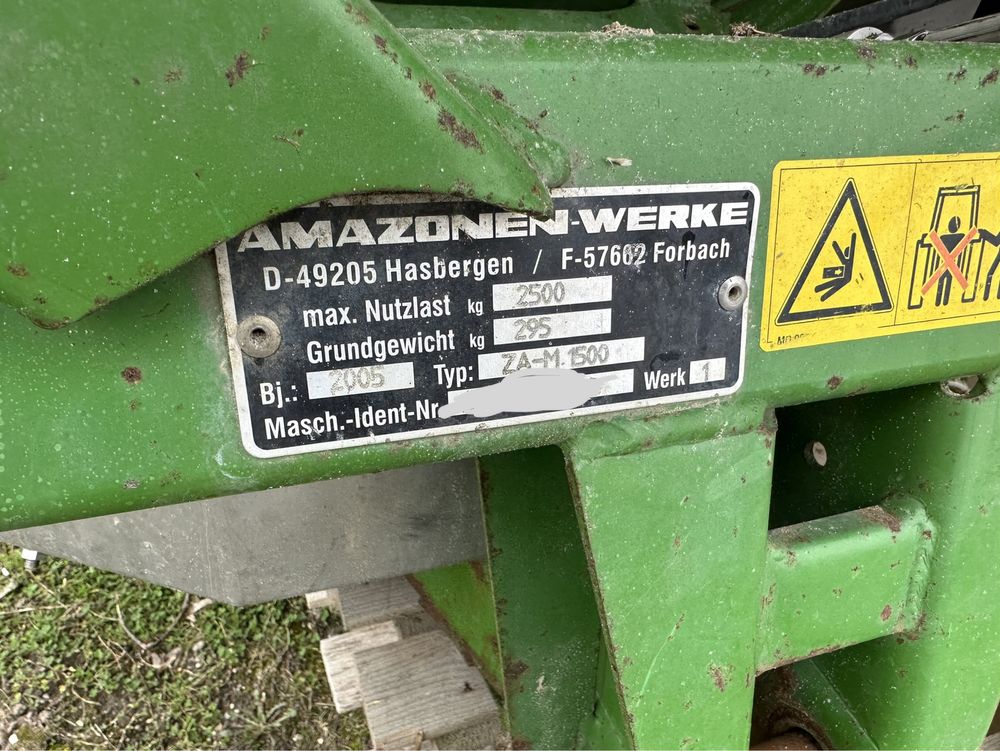 Rozsiewacz Amazone Z-AM 1500 + nadstaw Limiter leje z nierdzewki 2005r