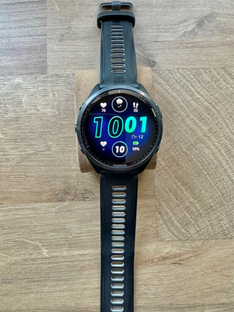 Спортивний годинник Garmin 965 Amoled з титановим безелем