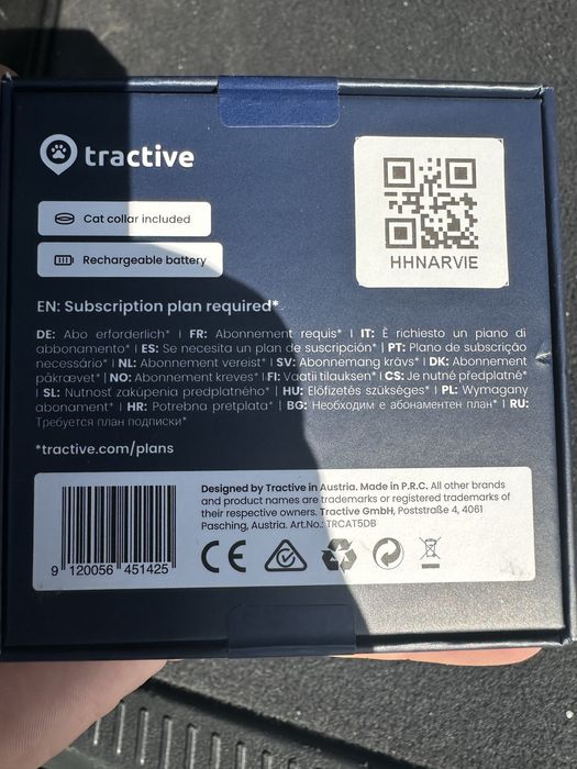 NOWY ZAPLOMBOWANY!!Lokalizator Gps Dla Kotów Tractive Tracker Mini