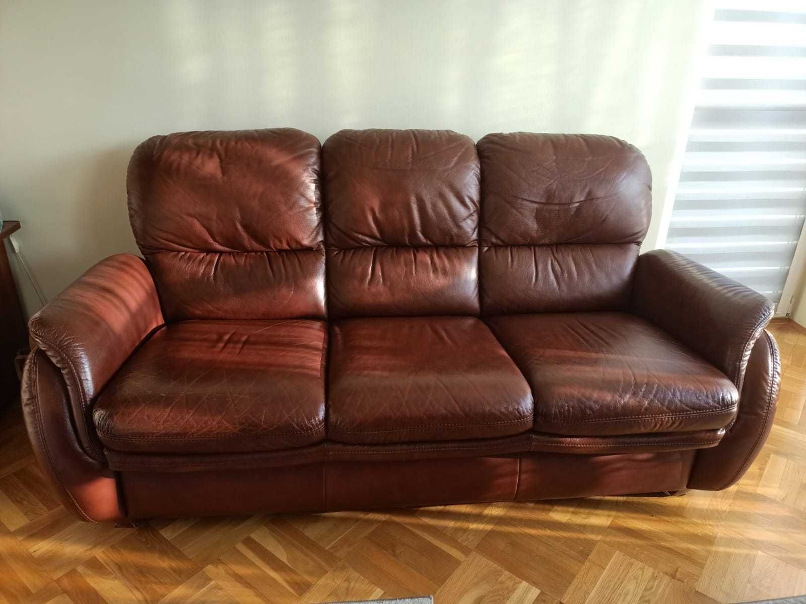 Komplet sofa rozkładana i fotel rozkładany