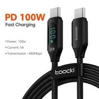 Kabel USB typu C do C 100W z wyświetlaczem TOOCKI