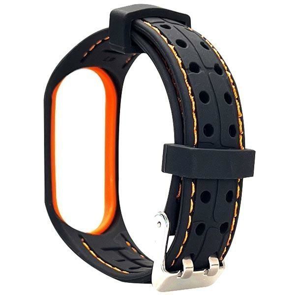 Beline Pasek Mi Band 3/4 Smart Czarno-Pomarańczowy Black/Orange