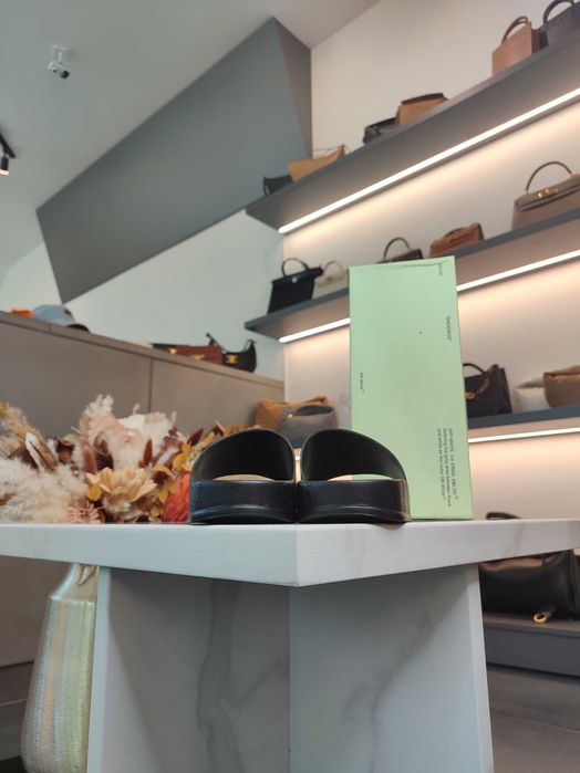 Сланці Off-White Logo Sliders Black