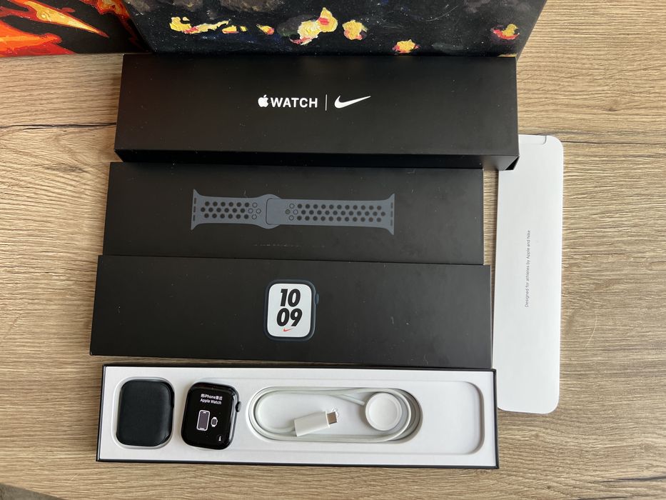 Apple Watch Nike Series 7 45mm Повний комплект