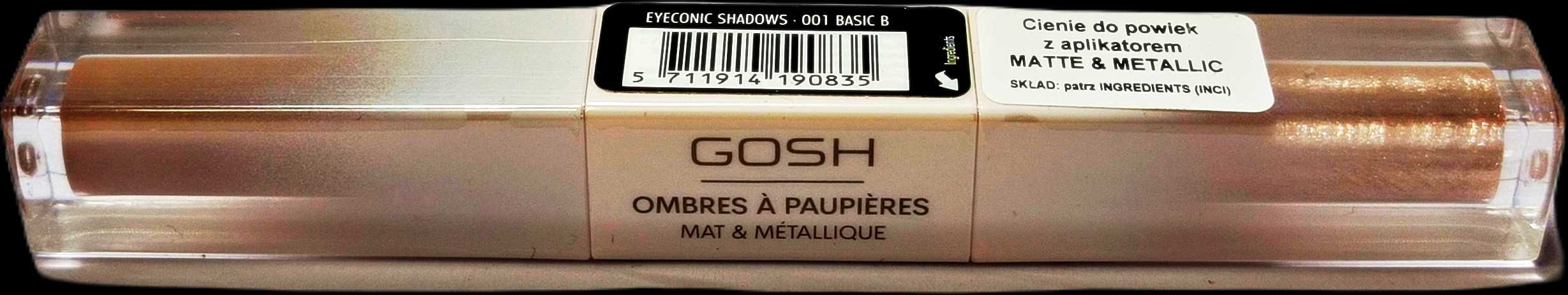 Cień do powiek z aplikatorem Gosh Eyeconic 001 Basic B