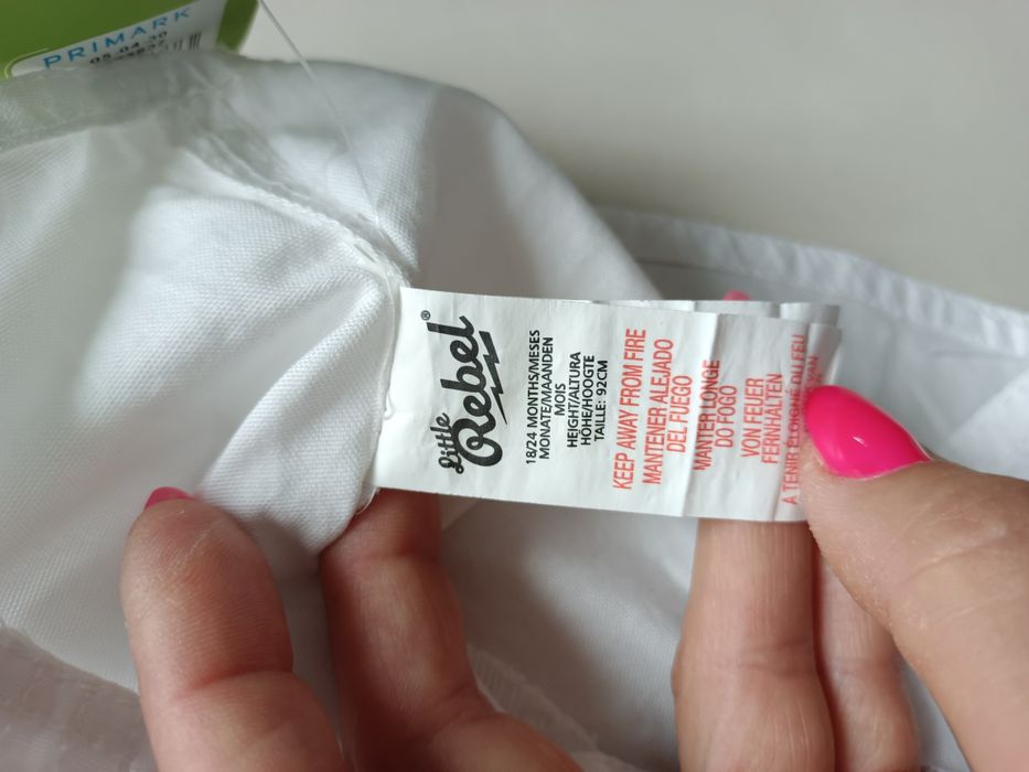 Koszula bawełniana biała Primark Little Rebel 18-24 m-ce nowa