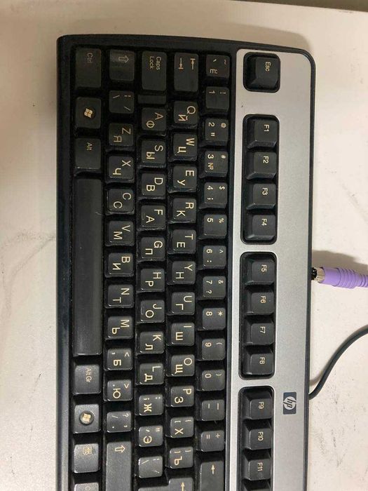 Клавиатура проводная PS/2 HP KB-0316 черно-серый бу