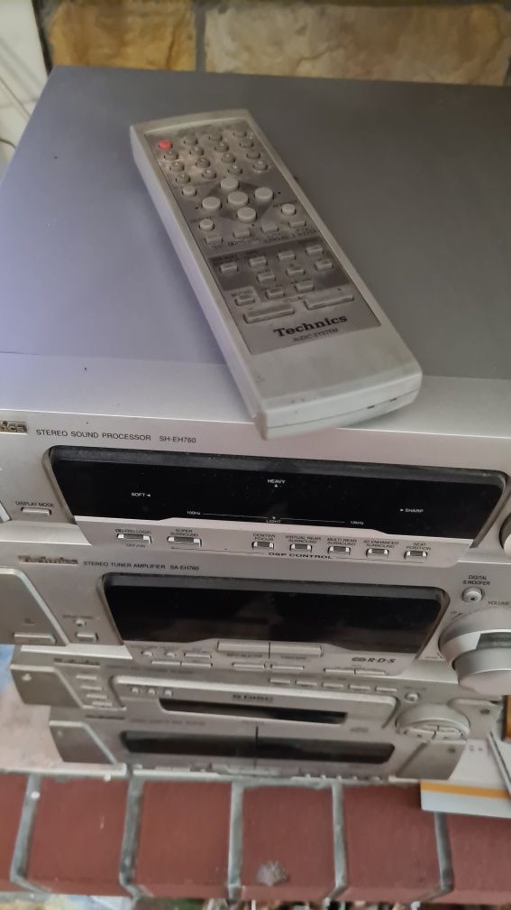 Technics zestaw Hi-Fi – wzmacniacz, CD, tuner, deck, kolumny + pilot