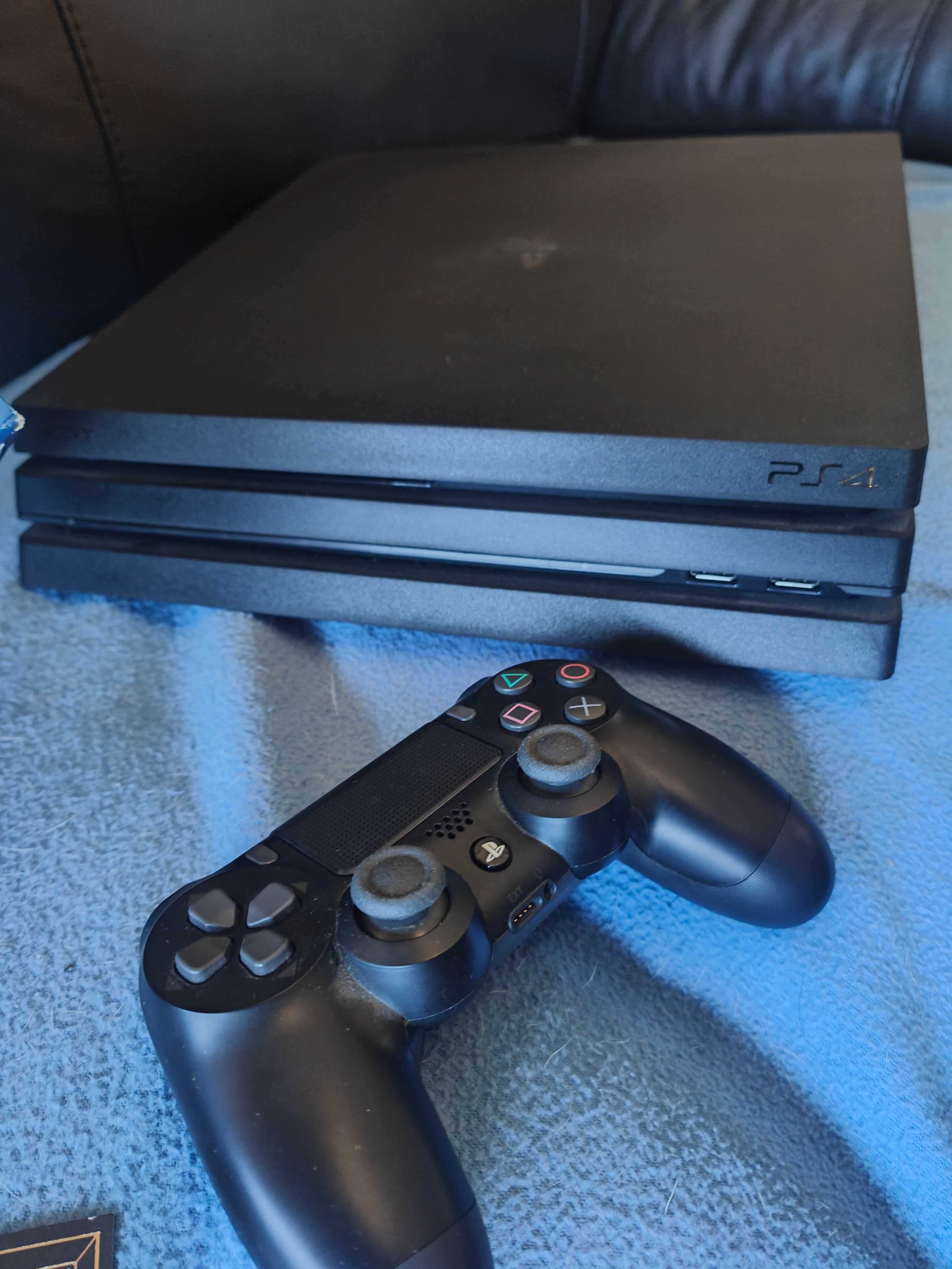 PS4 Pro 1TB com caixa + 4 jogos (Spider-Man, God of War, etc.)