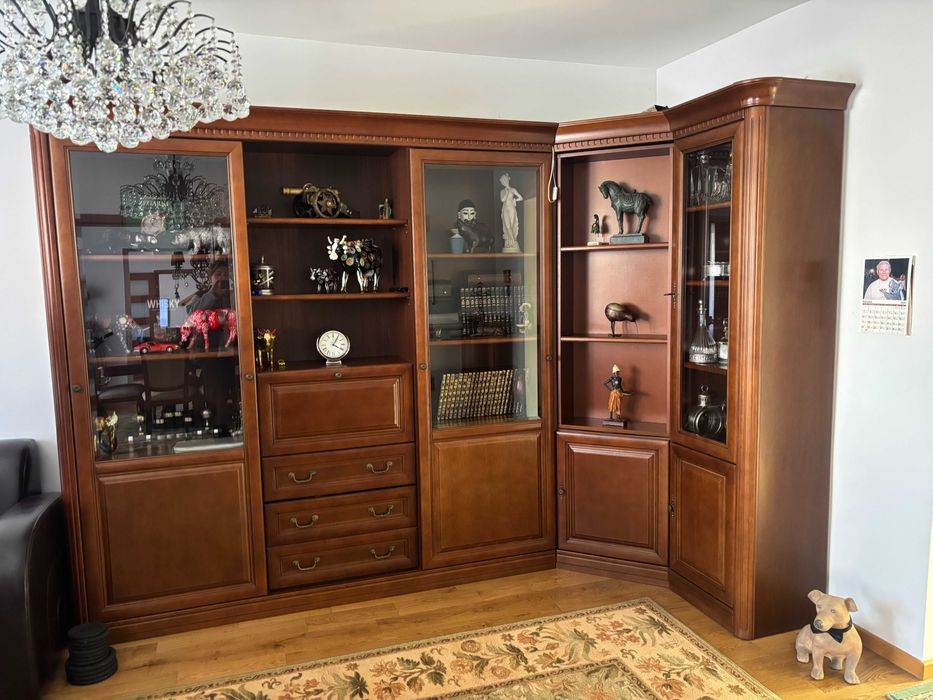 Narożny regał drewniany - STAN IDEALNY