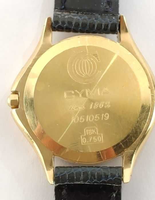 złoty zegarek cyma 18k z brylantami damski