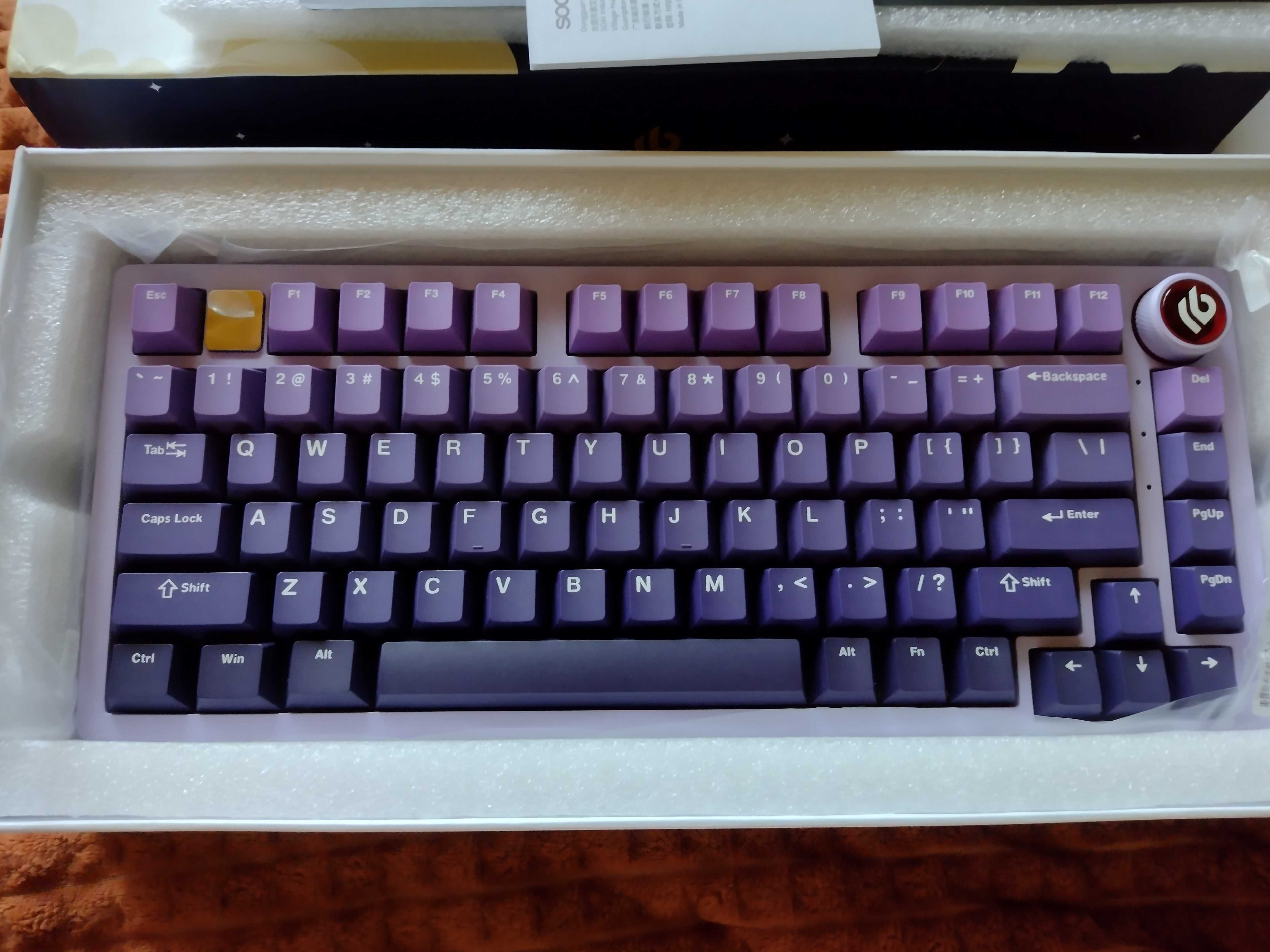 Klawiatura mechaniczna custom Leobog Hi75% Akko Gradient Red, Purple