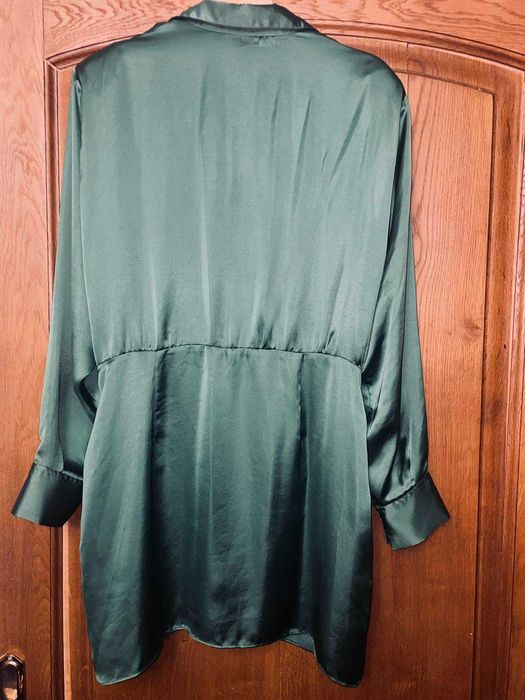 Сатиновое шелковое атласное брендовое платье "ZARA" 46-48-50