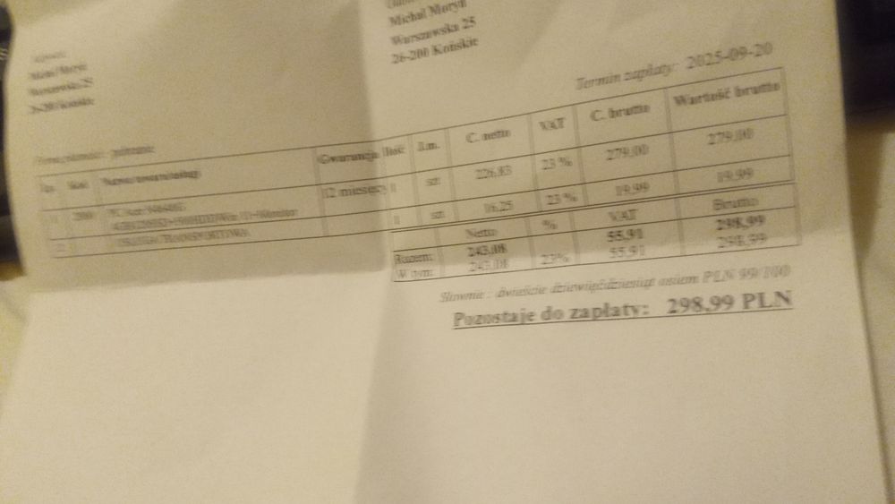 Komputer zaly zestaw