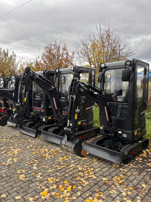 Nowa minikoparka Kingway S15K z kabiną + 3 łyżki gratis 1500kg 3 cyl.