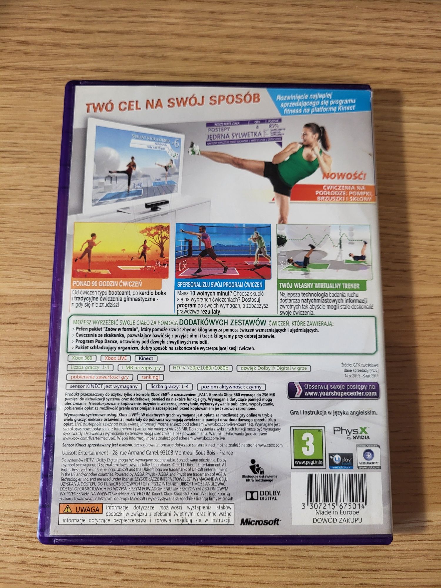 Your Shape Fitness Evolved 2012 gra xbox 360 kinect