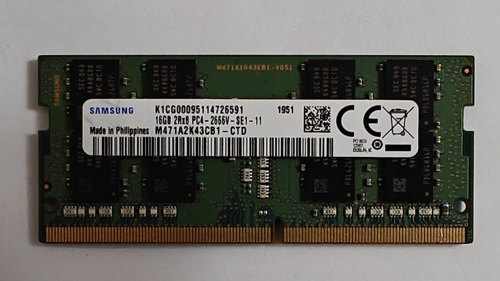 Pamięć RAM 16 GB DDR4 SO DIMM Samsung 2666