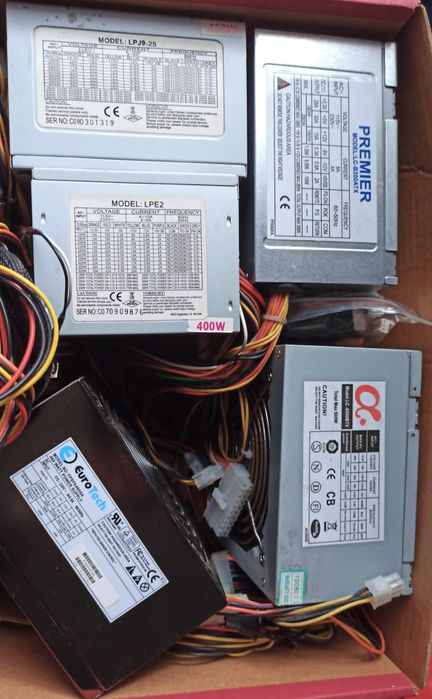 PSU Fonte de alimentação usadas várias potências e cabos AC 250V