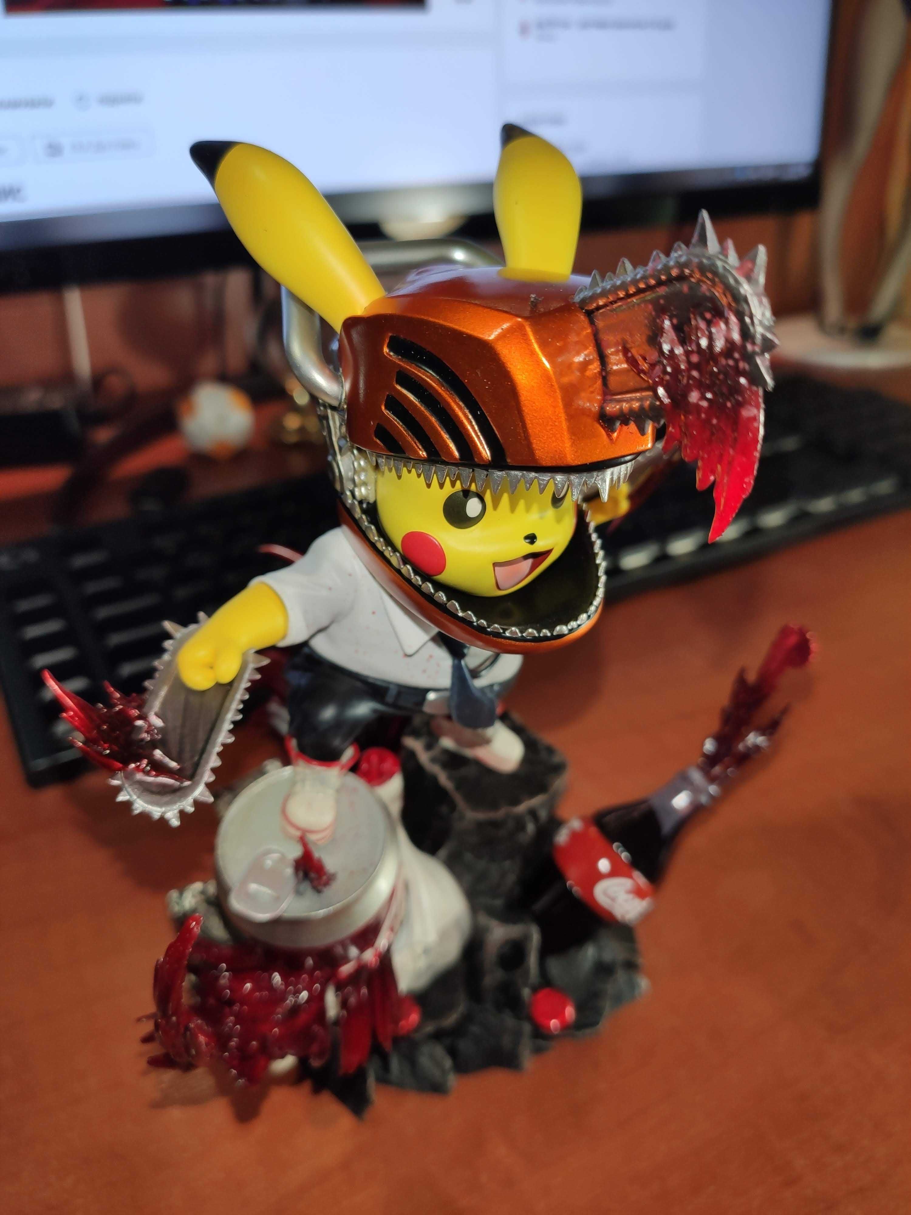 Фигурка WanJie Studio-Pikachu&Denji (Человек бензопила, Chainsaw man)