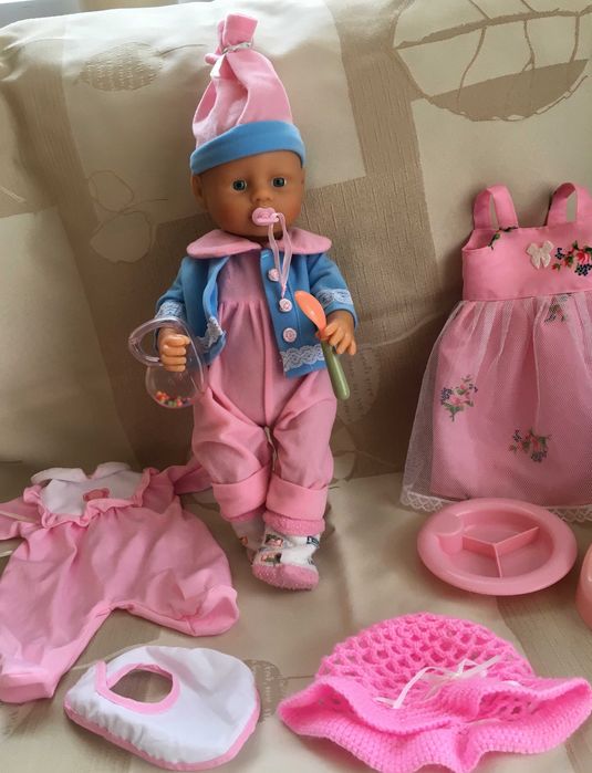 Lalka bobas New Born Baby Simba z wyprawką, kocyk, ubranka, akcesoria