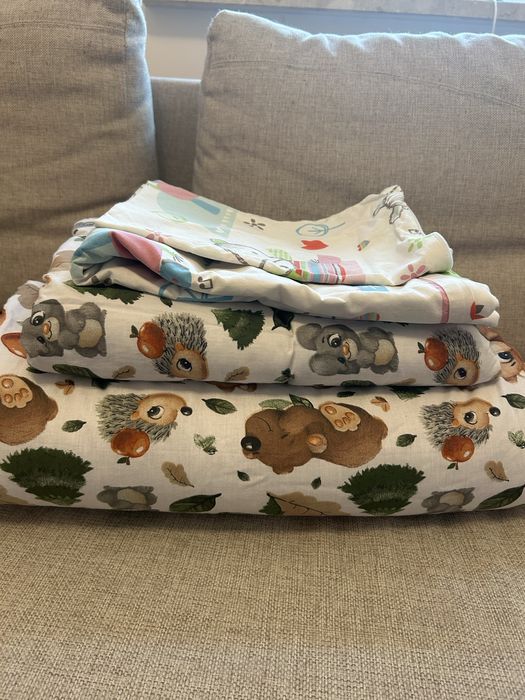 Kołdra i niska poduszka pościel do żlobka / przedszkola do domu