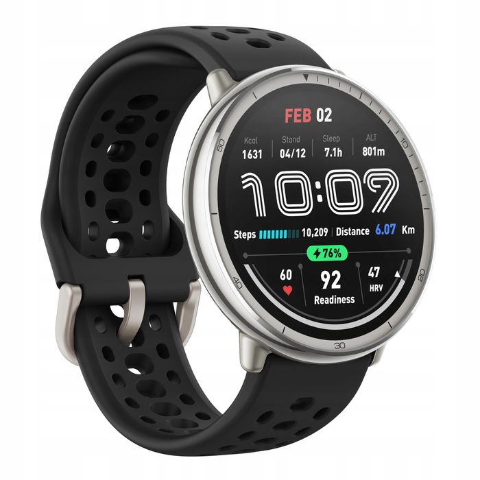 uszkodzony smartwatch amazfit active 2 czarny bluetooth 270 mah