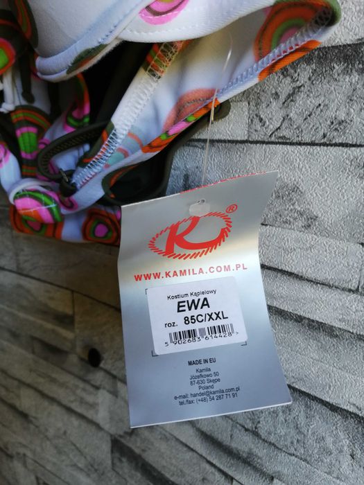 nowy strój kąpielowy dwuczęściowy, rozmiar 85C/XXL wzór ewa
