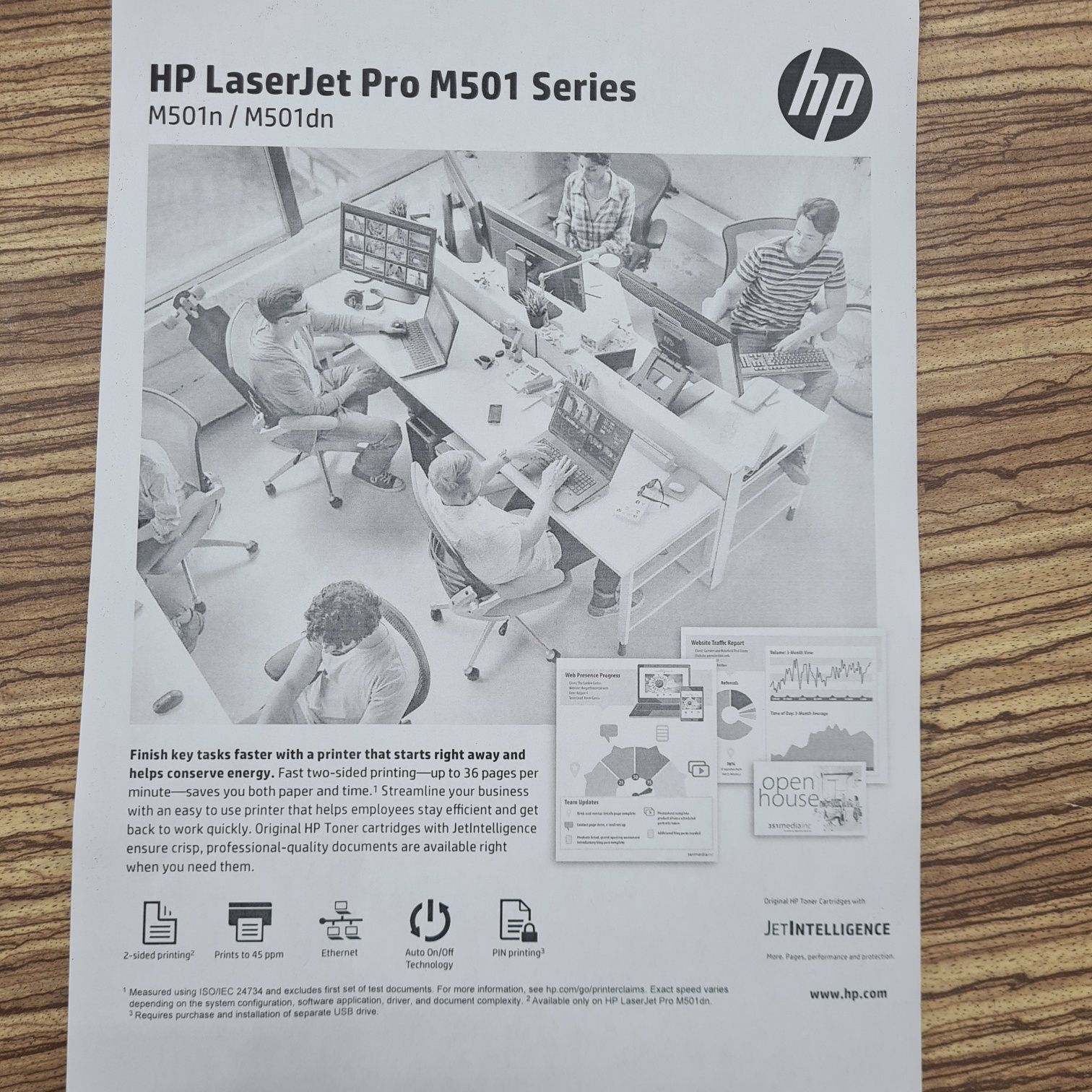 HP LaserJet Pro M501dn. Лазерный принтер двусторонний сетевой